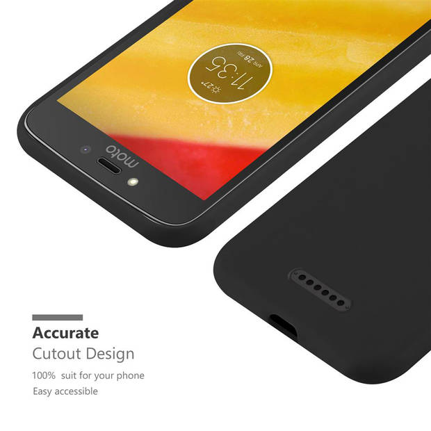 Cadorabo Hoesje geschikt voor Motorola MOTO C PLUS in CANDY ZWART - Beschermhoes TPU silicone Case Cover