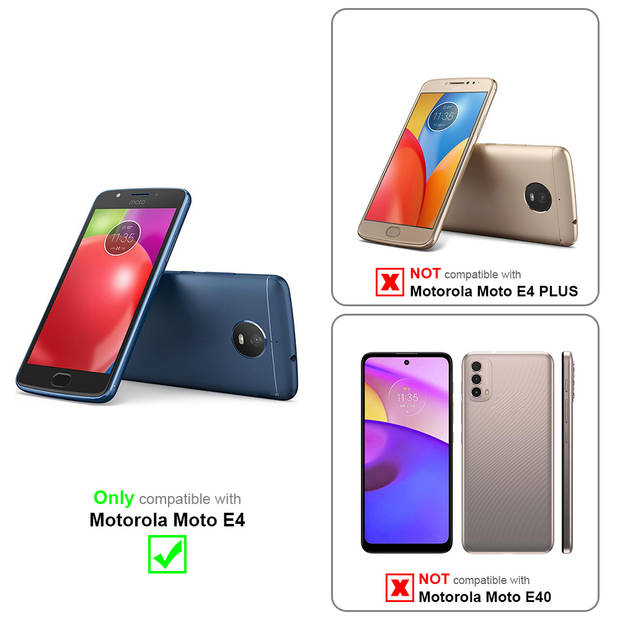 Cadorabo Hoesje geschikt voor Motorola MOTO E4 in CANDY DONKER BLAUW - Beschermhoes TPU silicone Case Cover