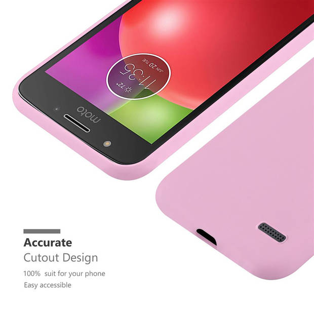 Cadorabo Hoesje geschikt voor Motorola MOTO E4 in CANDY ROZE - Beschermhoes TPU silicone Case Cover