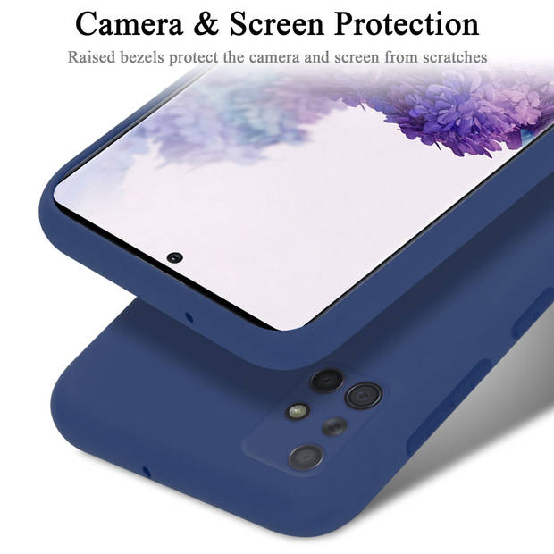 Cadorabo Hoesje geschikt voor Samsung Galaxy A71 4G Case in LIQUID BLAUW - Beschermhoes TPU silicone Cover