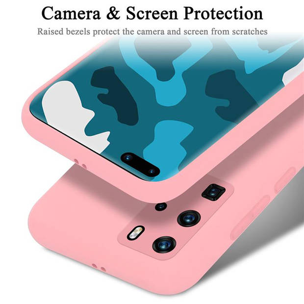 Cadorabo Hoesje geschikt voor Huawei P40 PRO / P40 PRO+ Case in LIQUID ROZE - Beschermhoes TPU silicone Cover