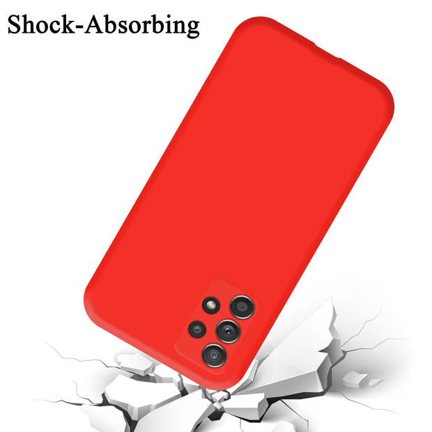 Cadorabo Hoesje geschikt voor Samsung Galaxy A52 (4G / 5G) / A52s Case in LIQUID ROOD - Beschermhoes TPU silicone Cover