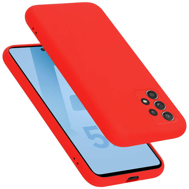 Cadorabo Hoesje geschikt voor Samsung Galaxy A52 (4G / 5G) / A52s Case in LIQUID ROOD - Beschermhoes TPU silicone Cover