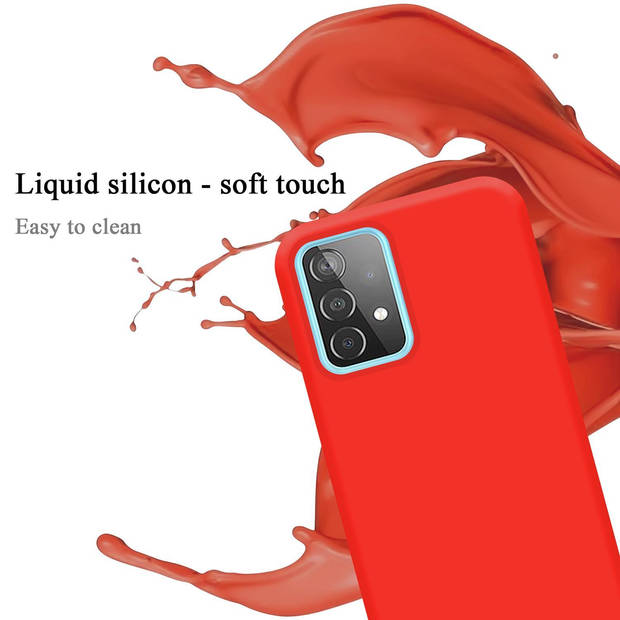 Cadorabo Hoesje geschikt voor Samsung Galaxy A52 (4G / 5G) / A52s Case in LIQUID ROOD - Beschermhoes TPU silicone Cover