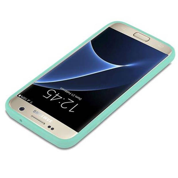 Cadorabo Hoesje geschikt voor Samsung Galaxy S7 in CANDY BLAUW - Beschermhoes TPU silicone Case Cover