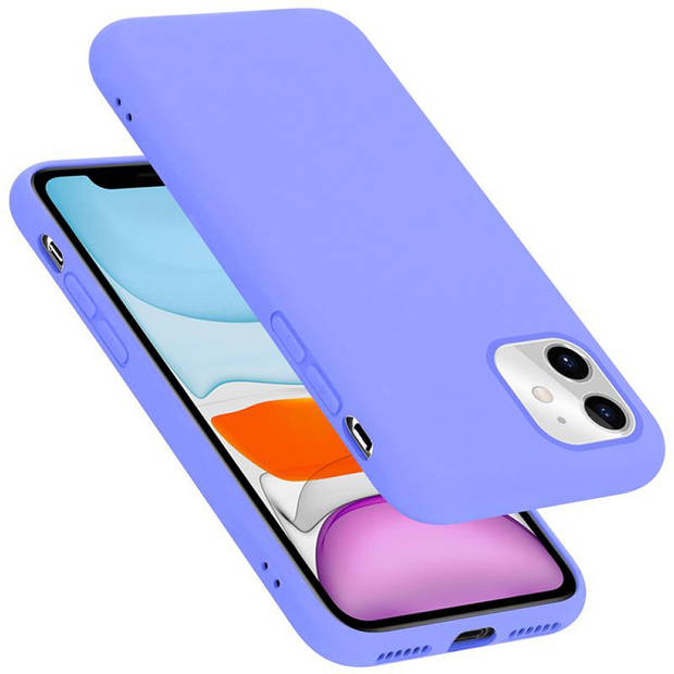 Cadorabo Hoesje geschikt voor Apple iPhone 11 Case in LIQUID LICHT PAARS - Beschermhoes TPU silicone Cover