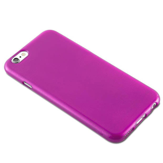 Cadorabo Hoesje geschikt voor Apple iPhone 6 / 6S in ROZE - Beschermhoes TPU silicone Case Cover Brushed