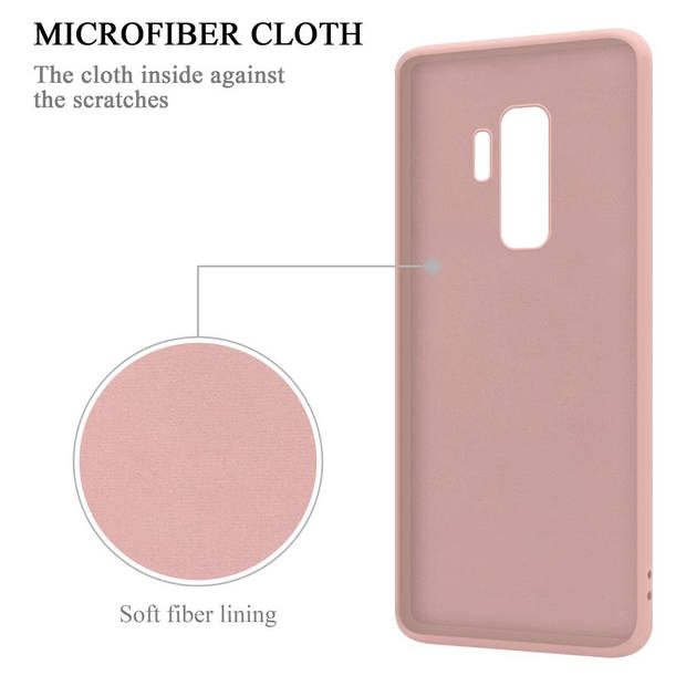 Cadorabo Hoesje geschikt voor Samsung Galaxy S9 PLUS in LIQUID ROZE - Beschermhoes van TPU silicone Case Cover met ring