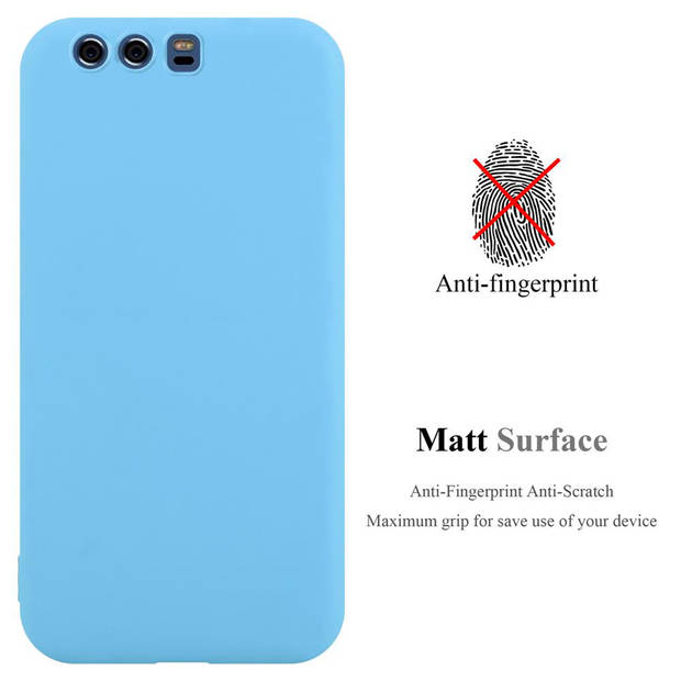 Cadorabo Hoesje geschikt voor Huawei P10 PLUS in CANDY BLAUW - Beschermhoes TPU silicone Case Cover