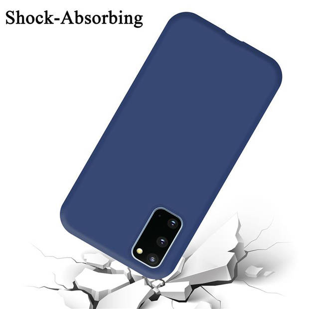 Cadorabo Hoesje geschikt voor Samsung Galaxy S20 Case in LIQUID BLAUW - Beschermhoes TPU silicone Cover