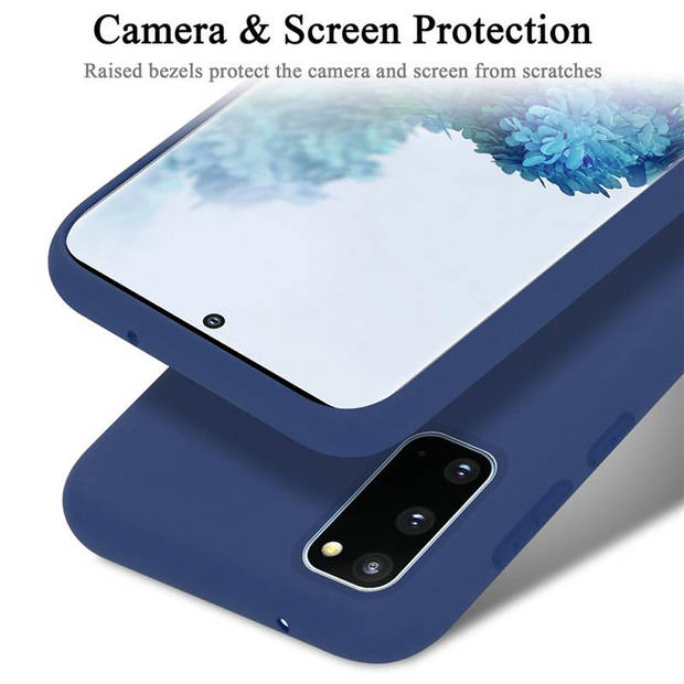 Cadorabo Hoesje geschikt voor Samsung Galaxy S20 Case in LIQUID BLAUW - Beschermhoes TPU silicone Cover