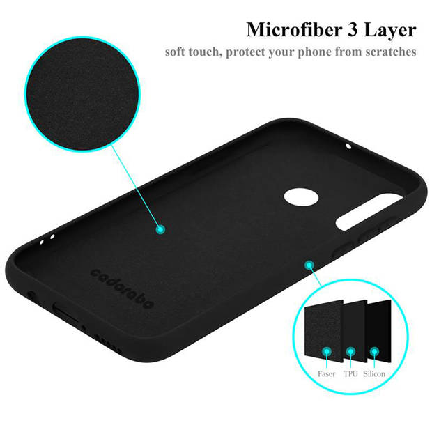 Cadorabo Hoesje geschikt voor Huawei P30 LITE Case in LIQUID ZWART - Beschermhoes TPU silicone Cover