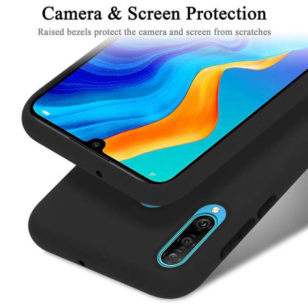 Cadorabo Hoesje geschikt voor Huawei P30 LITE Case in LIQUID ZWART - Beschermhoes TPU silicone Cover