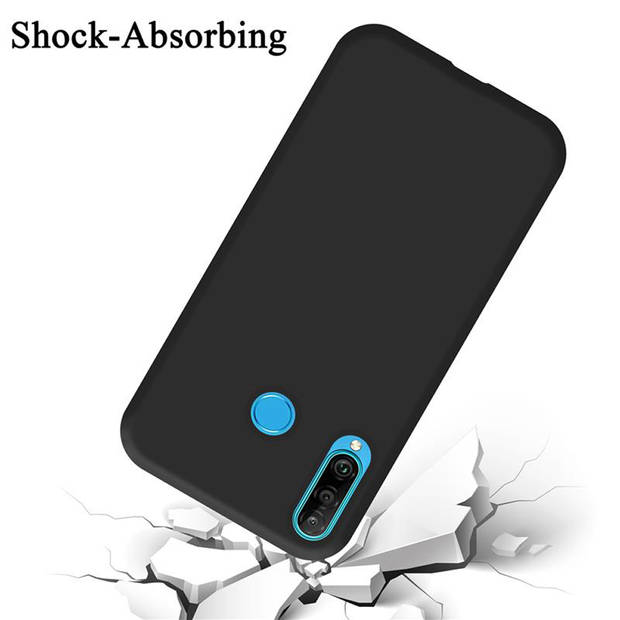 Cadorabo Hoesje geschikt voor Huawei P30 LITE Case in LIQUID ZWART - Beschermhoes TPU silicone Cover