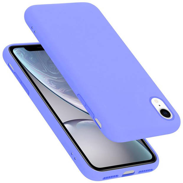 Cadorabo Hoesje geschikt voor Apple iPhone XR Case in LIQUID LICHT PAARS - Beschermhoes TPU silicone Cover