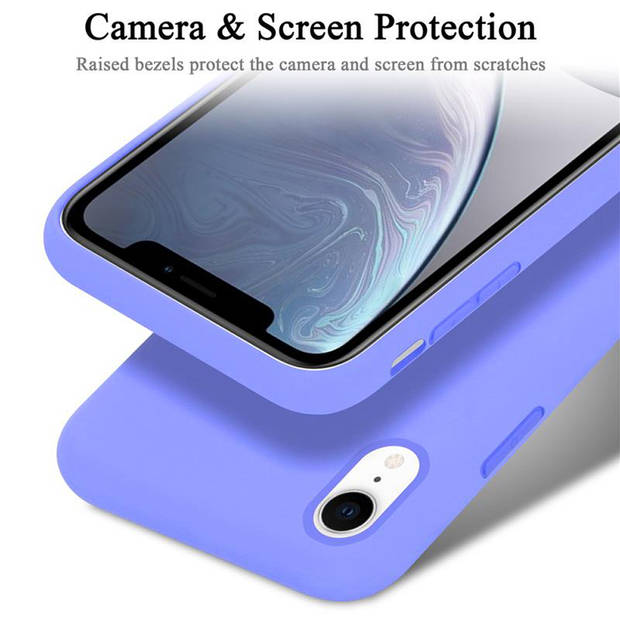 Cadorabo Hoesje geschikt voor Apple iPhone XR Case in LIQUID LICHT PAARS - Beschermhoes TPU silicone Cover