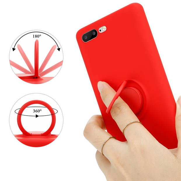 Cadorabo Hoesje geschikt voor Apple iPhone 7 PLUS / 7S PLUS / 8 PLUS in LIQUID ROOD - Beschermhoes van TPU silicone Case