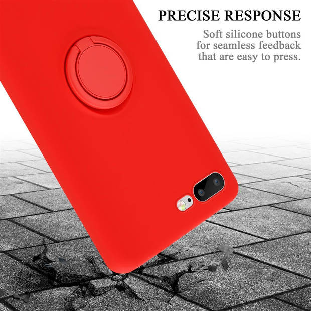 Cadorabo Hoesje geschikt voor Apple iPhone 7 PLUS / 7S PLUS / 8 PLUS in LIQUID ROOD - Beschermhoes van TPU silicone Case