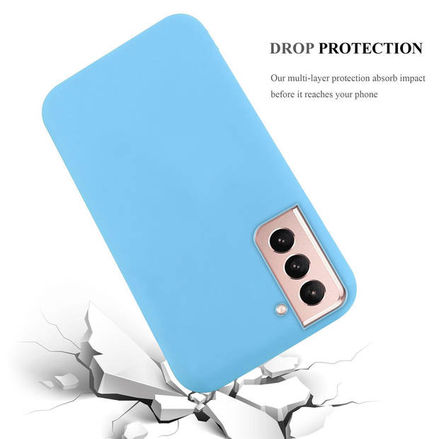 Cadorabo Hoesje geschikt voor Samsung Galaxy S21 PLUS in CANDY BLAUW - Beschermhoes TPU silicone Case Cover