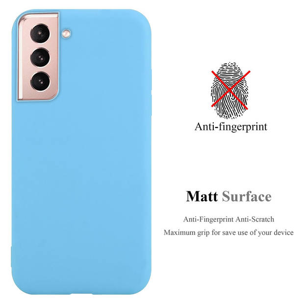 Cadorabo Hoesje geschikt voor Samsung Galaxy S21 PLUS in CANDY BLAUW - Beschermhoes TPU silicone Case Cover