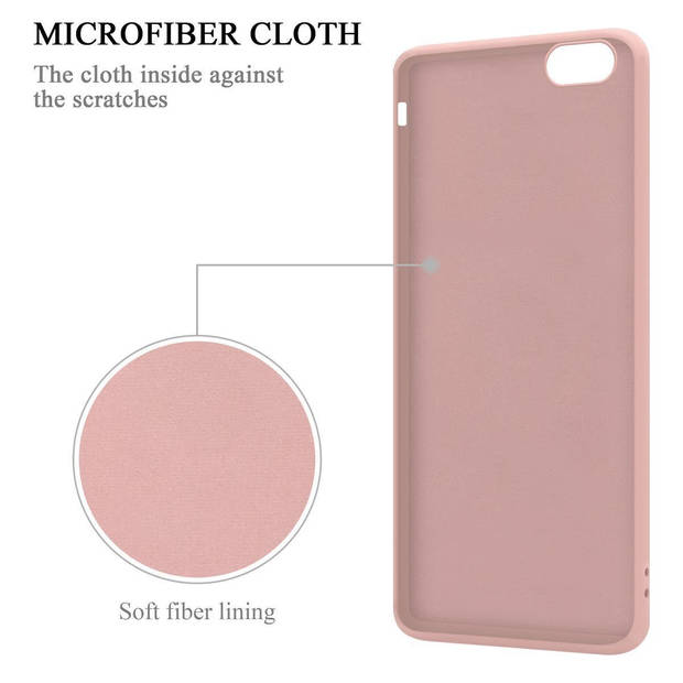 Cadorabo Hoesje geschikt voor Apple iPhone 6 / 6S in LIQUID ROZE - Beschermhoes van TPU silicone Case Cover met ring