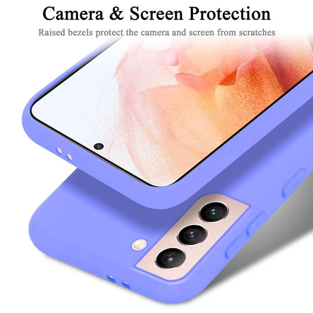 Cadorabo Hoesje geschikt voor Samsung Galaxy S21 5G Case in LIQUID LICHT PAARS - Beschermhoes TPU silicone Cover