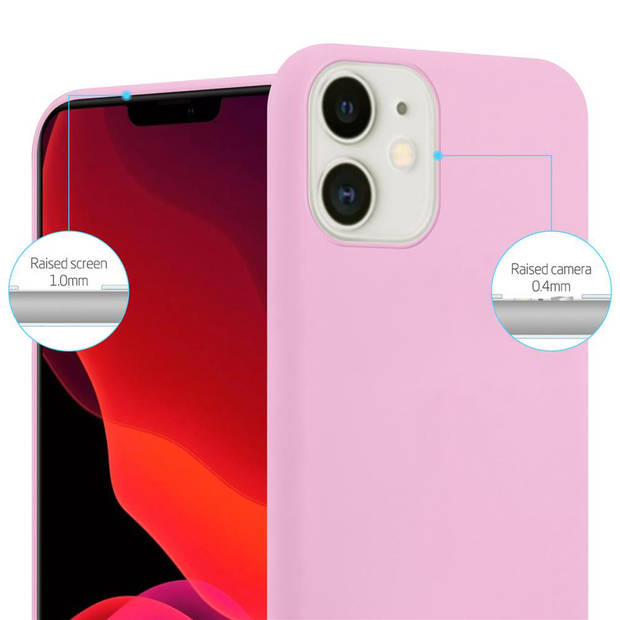 Cadorabo Hoesje geschikt voor Apple iPhone 12 MINI in CANDY ROZE - Beschermhoes TPU silicone Case Cover