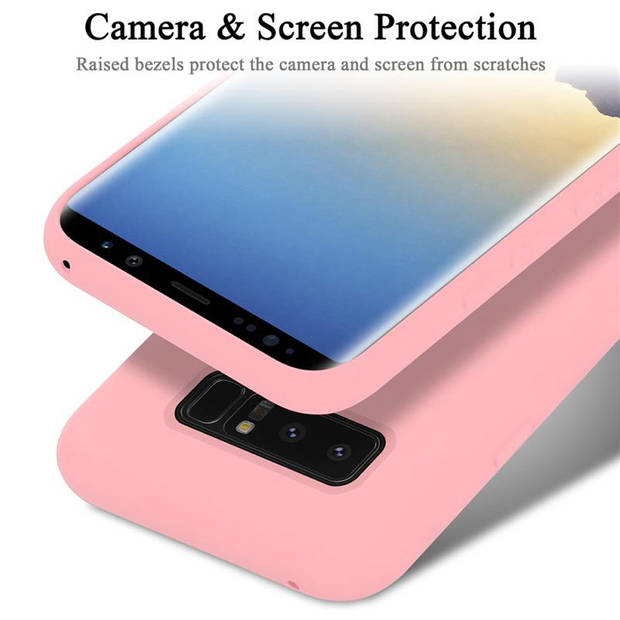 Cadorabo Hoesje geschikt voor Samsung Galaxy NOTE 8 Case in LIQUID ROZE - Beschermhoes TPU silicone Cover