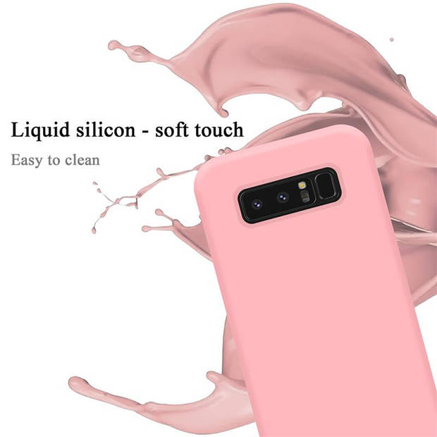 Cadorabo Hoesje geschikt voor Samsung Galaxy NOTE 8 Case in LIQUID ROZE - Beschermhoes TPU silicone Cover