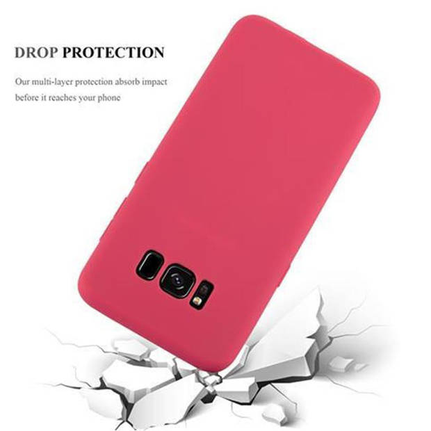 Cadorabo Hoesje geschikt voor Samsung Galaxy S8 PLUS in CANDY ROOD - Beschermhoes TPU silicone Case Cover