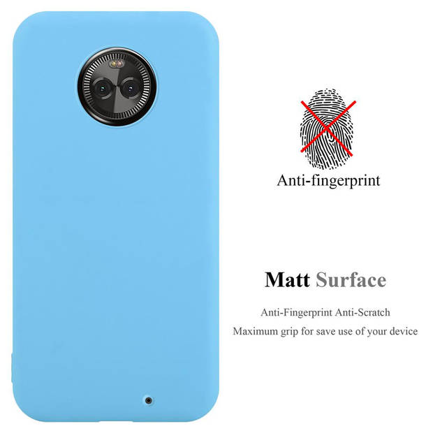 Cadorabo Hoesje geschikt voor Motorola MOTO X4 in CANDY BLAUW - Beschermhoes TPU silicone Case Cover