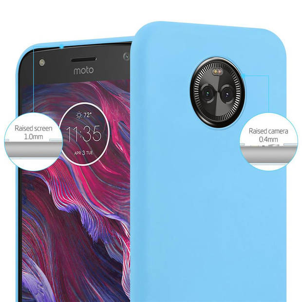 Cadorabo Hoesje geschikt voor Motorola MOTO X4 in CANDY BLAUW - Beschermhoes TPU silicone Case Cover