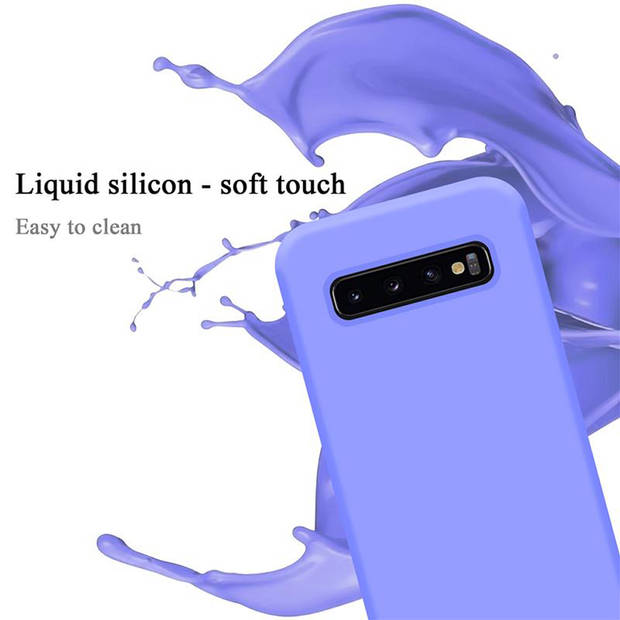 Cadorabo Hoesje geschikt voor Samsung Galaxy S10 4G Case in LIQUID LICHT PAARS - Beschermhoes TPU silicone Cover