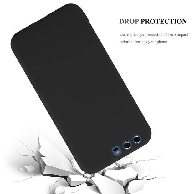 Cadorabo Hoesje geschikt voor Huawei P10 PLUS in CANDY ZWART - Beschermhoes TPU silicone Case Cover