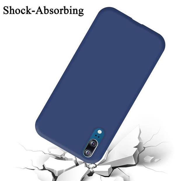 Cadorabo Hoesje geschikt voor Huawei P20 Case in LIQUID BLAUW - Beschermhoes TPU silicone Cover