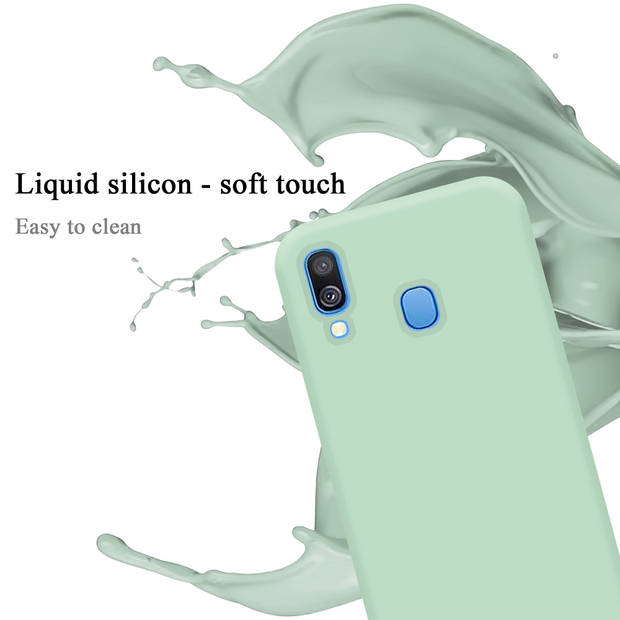 Cadorabo Hoesje geschikt voor Samsung Galaxy A40 Case in LIQUID LICHT GROEN - Beschermhoes TPU silicone Cover