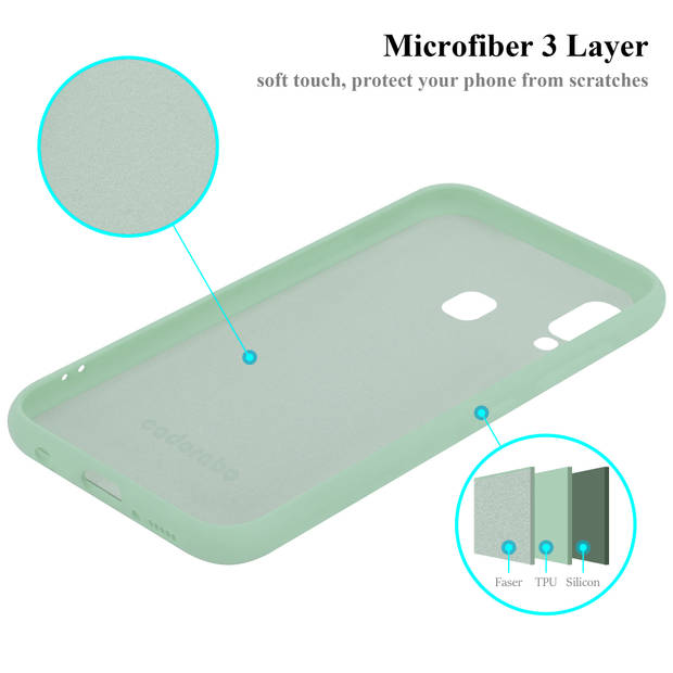 Cadorabo Hoesje geschikt voor Samsung Galaxy A40 Case in LIQUID LICHT GROEN - Beschermhoes TPU silicone Cover