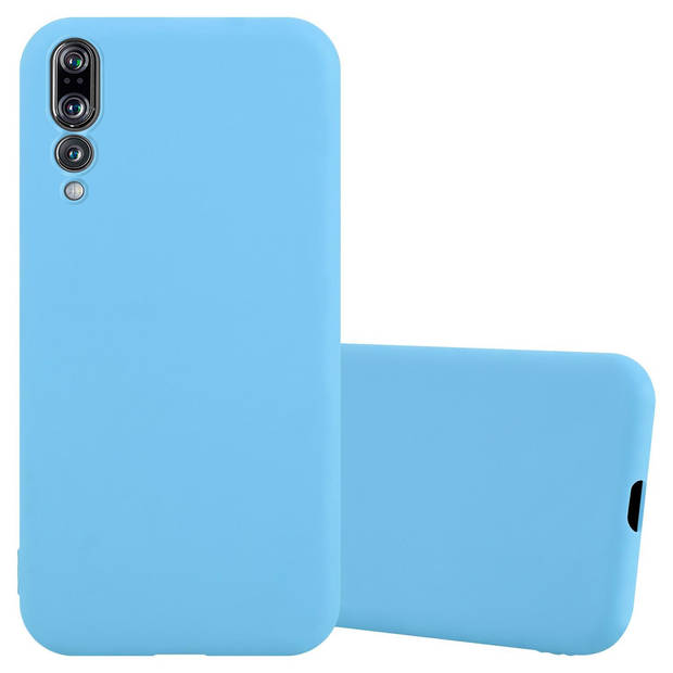 Cadorabo Hoesje geschikt voor Huawei P20 PRO / P20 PLUS in CANDY BLAUW - Beschermhoes TPU silicone Case Cover