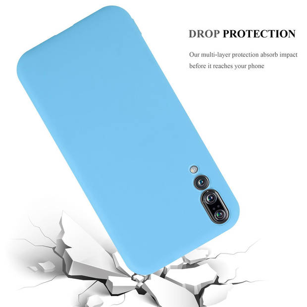 Cadorabo Hoesje geschikt voor Huawei P20 PRO / P20 PLUS in CANDY BLAUW - Beschermhoes TPU silicone Case Cover