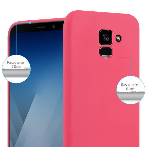 Cadorabo Hoesje geschikt voor Samsung Galaxy A5 2018 in CANDY ROOD - Beschermhoes TPU silicone Case Cover