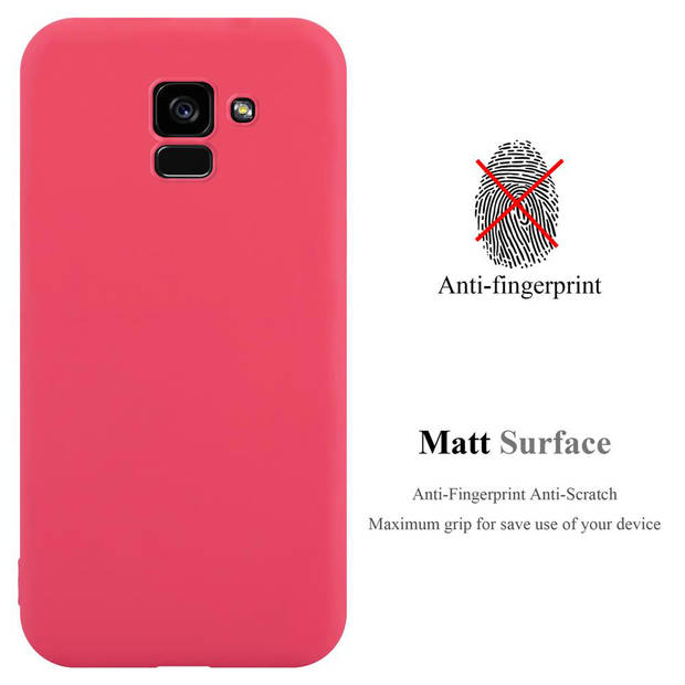 Cadorabo Hoesje geschikt voor Samsung Galaxy A5 2018 in CANDY ROOD - Beschermhoes TPU silicone Case Cover