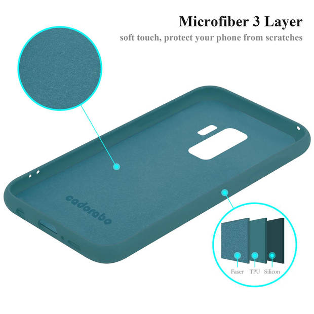 Cadorabo Hoesje geschikt voor Samsung Galaxy S9 PLUS Case in LIQUID GROEN - Beschermhoes TPU silicone Cover