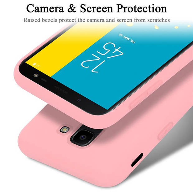 Cadorabo Hoesje geschikt voor Samsung Galaxy J6 2018 Case in LIQUID ROZE - Beschermhoes TPU silicone Cover