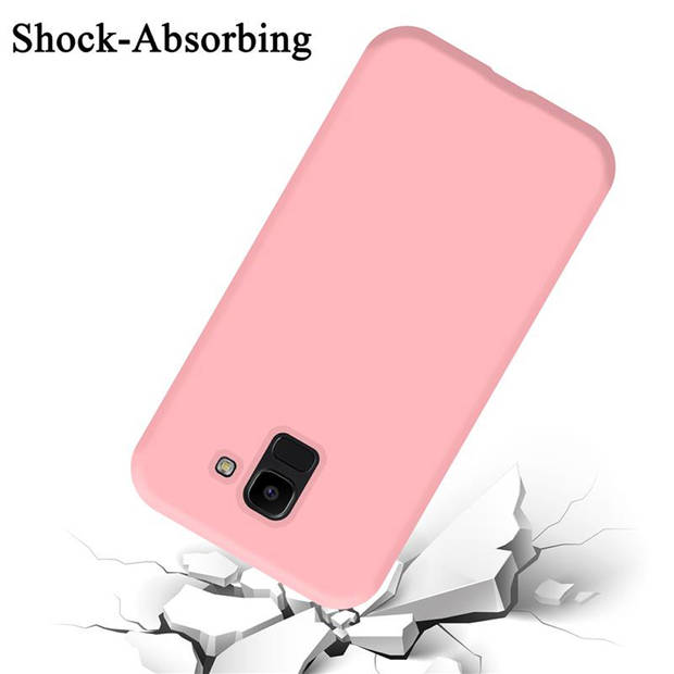 Cadorabo Hoesje geschikt voor Samsung Galaxy J6 2018 Case in LIQUID ROZE - Beschermhoes TPU silicone Cover