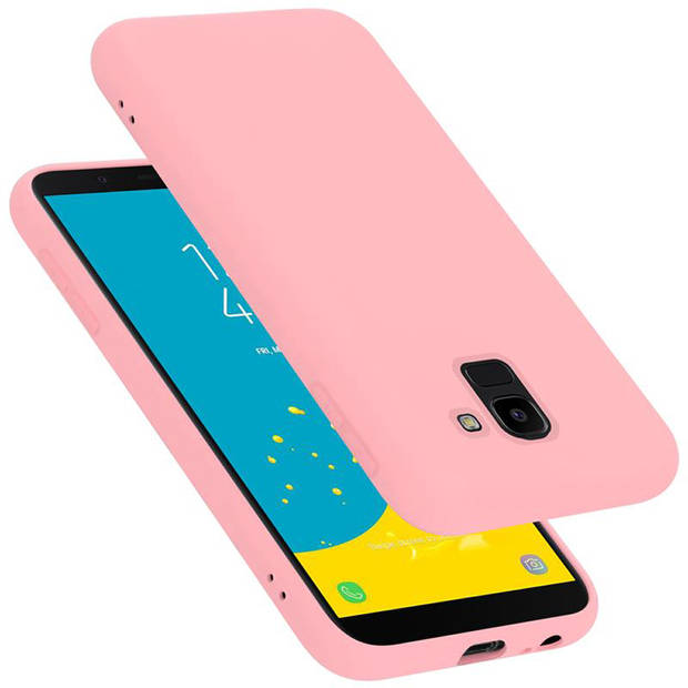 Cadorabo Hoesje geschikt voor Samsung Galaxy J6 2018 Case in LIQUID ROZE - Beschermhoes TPU silicone Cover