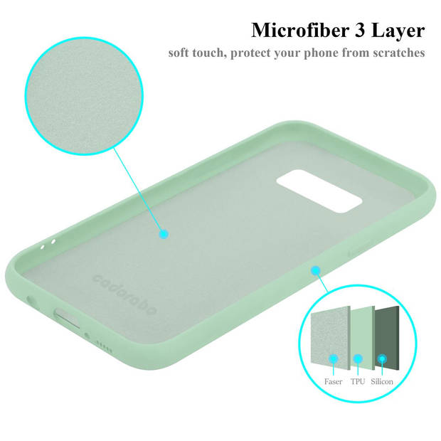 Cadorabo Hoesje geschikt voor Samsung Galaxy S8 Case in LIQUID LICHT GROEN - Beschermhoes TPU silicone Cover