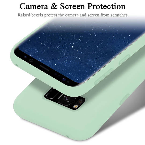 Cadorabo Hoesje geschikt voor Samsung Galaxy S8 Case in LIQUID LICHT GROEN - Beschermhoes TPU silicone Cover