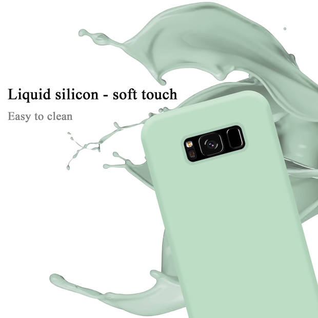 Cadorabo Hoesje geschikt voor Samsung Galaxy S8 Case in LIQUID LICHT GROEN - Beschermhoes TPU silicone Cover