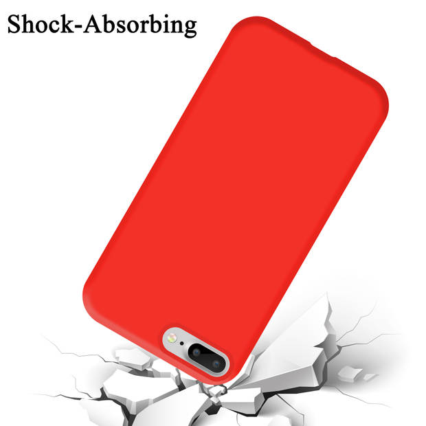 Cadorabo Hoesje geschikt voor Apple iPhone 7 PLUS / 7S PLUS / 8 PLUS Case in LIQUID ROOD - Beschermhoes TPU silicone