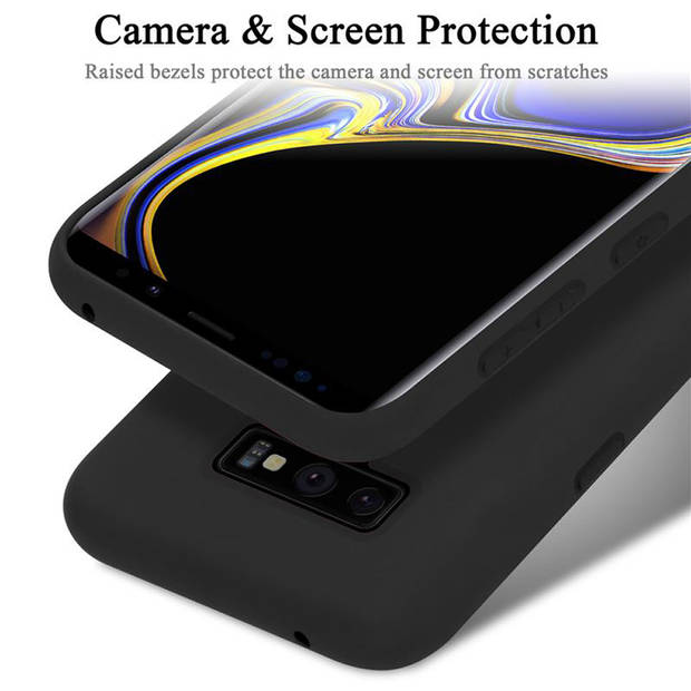 Cadorabo Hoesje geschikt voor Samsung Galaxy NOTE 9 Case in LIQUID ZWART - Beschermhoes TPU silicone Cover